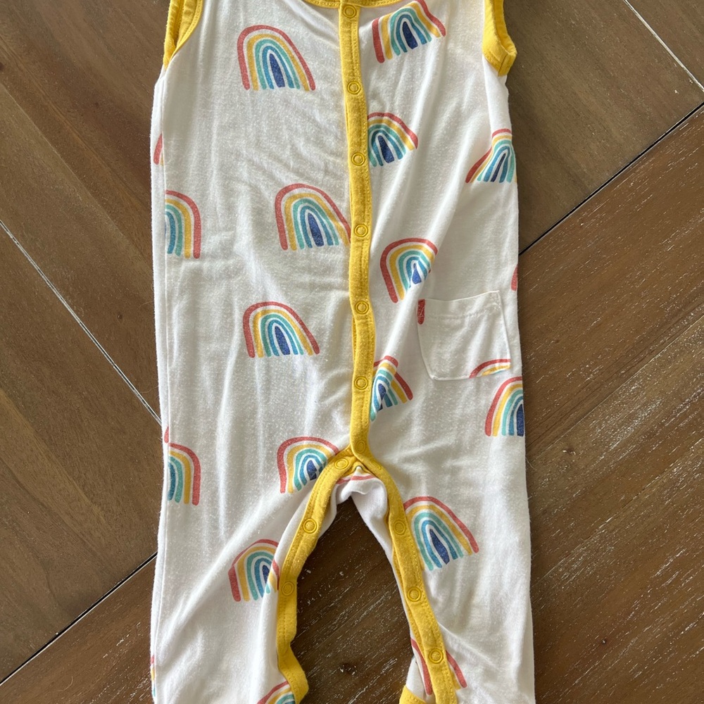 Kyte Baby Pineapple Rainbow Sleeveless Romper - 12-18 M